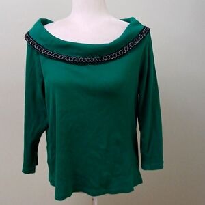 2/$15 Rafaella Cowl Neck Ribbed Pullover Sweater